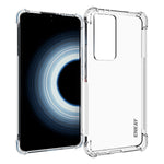 ENKAY HAT PRINCE För Xiaomi Redmi K50 Ultra 5G / 12T 5G Mjukt TPU Luftbuffert Genomskinligt mobilskal Halkfri Randig Kant Stötsäkert Skal