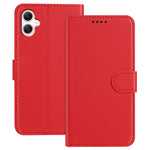 For Samsung Galaxy A06 4G Leather Case Wallet Stand Solid Color Anti Drop Phone Cover