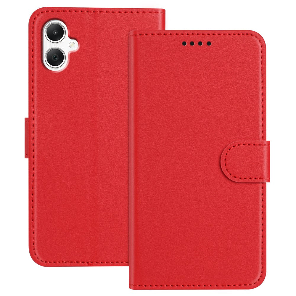 For Samsung Galaxy A06 4G Leather Case Wallet Stand Solid Color Anti Drop Phone Cover