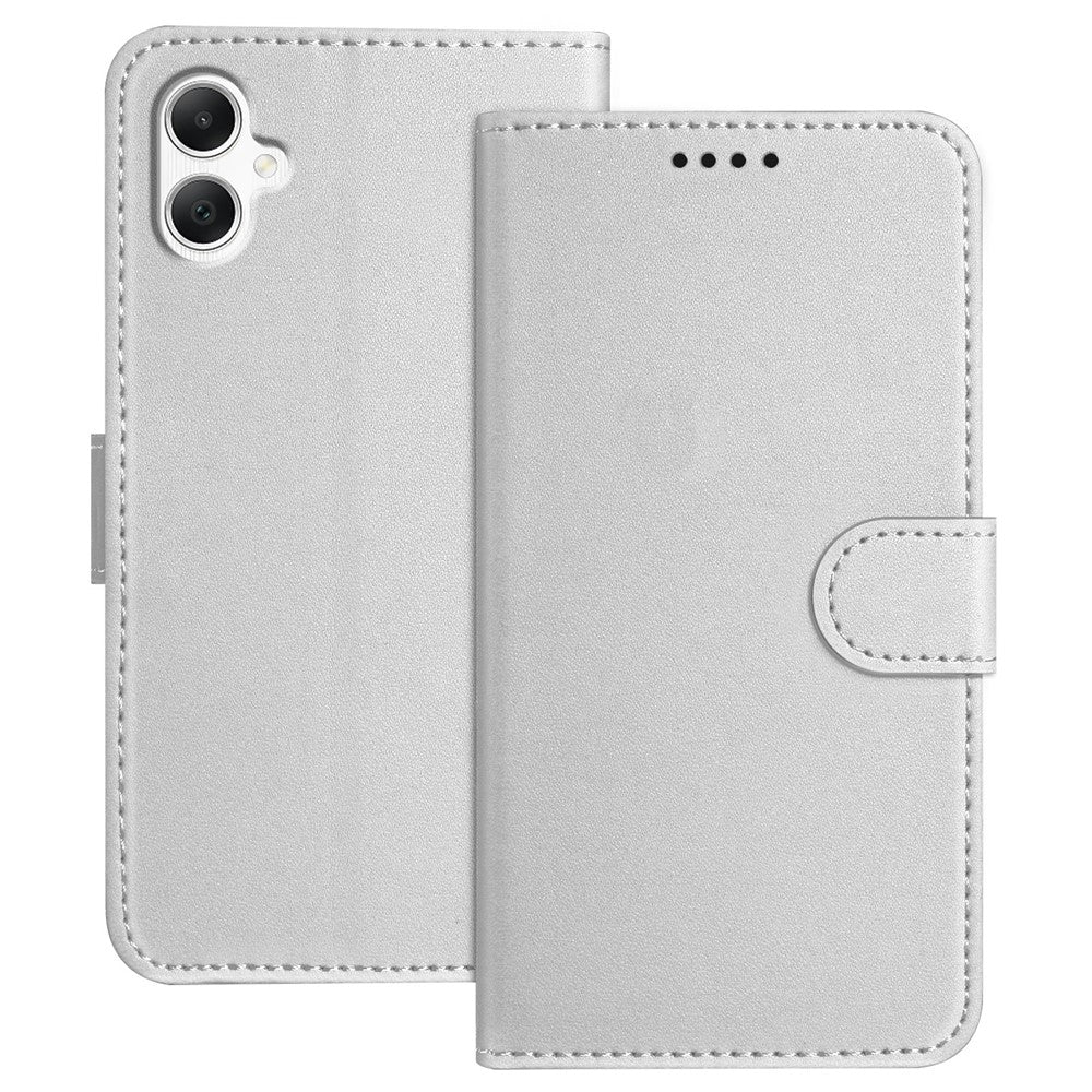 For Samsung Galaxy A06 4G Leather Case Wallet Stand Solid Color Anti Drop Phone Cover