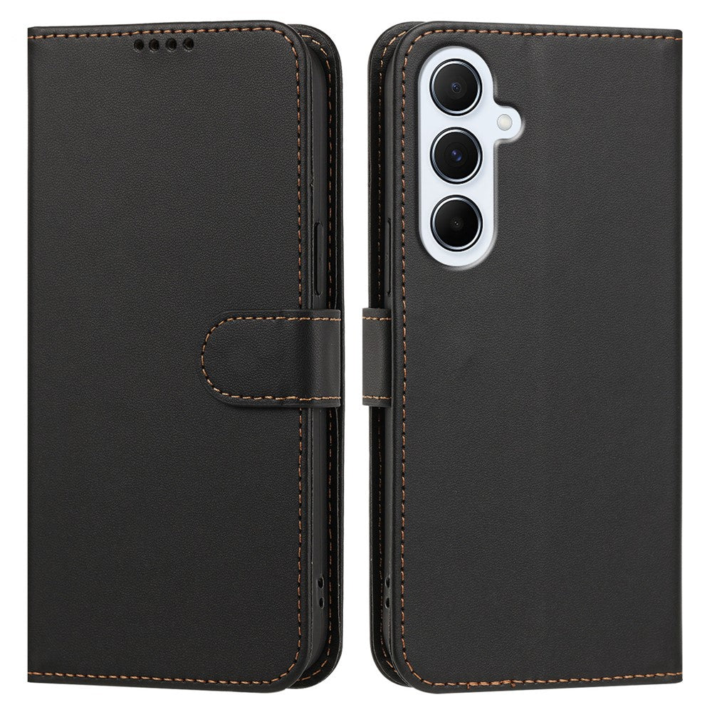 Samsung Galaxy A56 5G Läderfodral Plånboksfodral Enfärgat Anti-fall mobilfodral