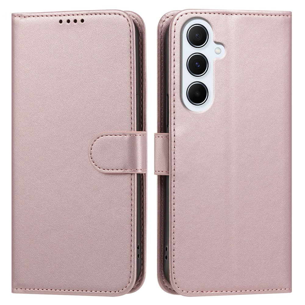 Samsung Galaxy A56 5G Läderfodral Plånboksfodral Enfärgat Anti-fall mobilfodral