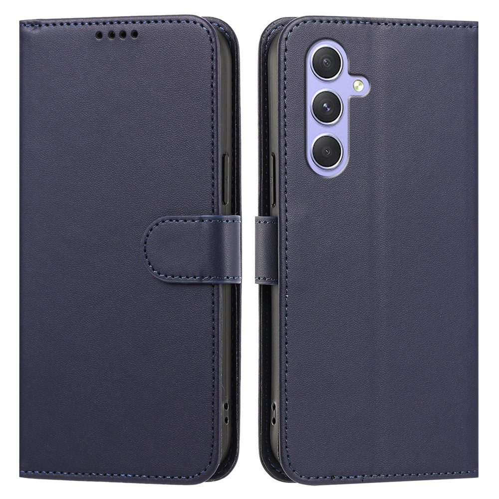 Samsung Galaxy A55 5G Läderfodral Plånboksfodral Enfärgat Fallskyddande mobilskal
