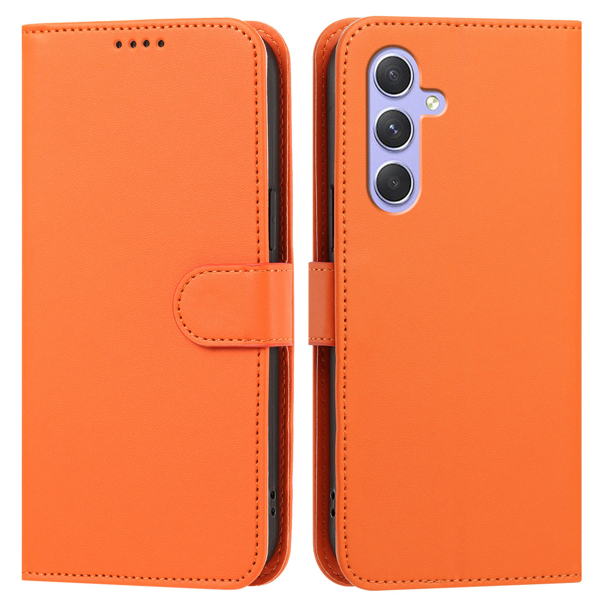 Samsung Galaxy A55 5G Läderfodral Plånboksfodral Enfärgat Fallskyddande mobilskal