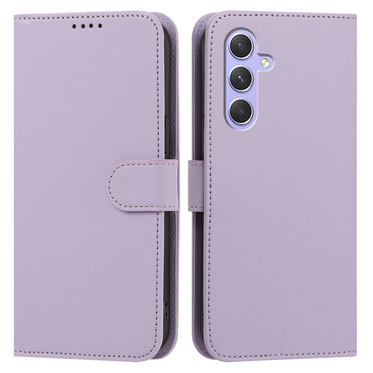 Samsung Galaxy A55 5G Läderfodral Plånboksfodral Enfärgat Fallskyddande mobilskal
