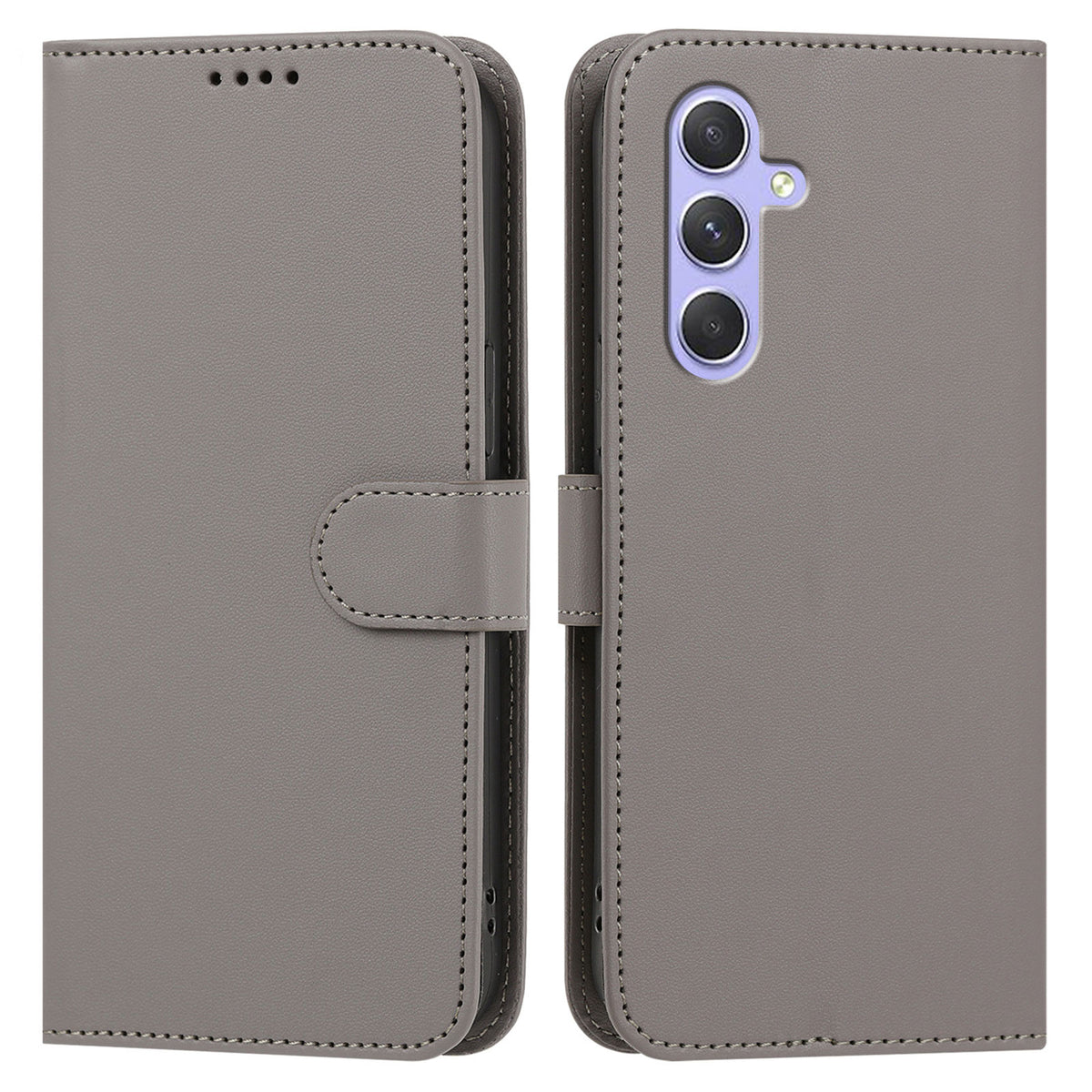 Samsung Galaxy A55 5G Läderfodral Plånboksfodral Enfärgat Fallskyddande mobilskal