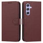 Samsung Galaxy A55 5G Läderfodral Plånboksfodral Enfärgat Fallskyddande mobilskal