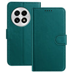For OnePlus 13 Leather Case Wallet Stand Solid Color Anti Drop Phone Cover