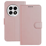 For OnePlus 13 Leather Case Wallet Stand Solid Color Anti Drop Phone Cover