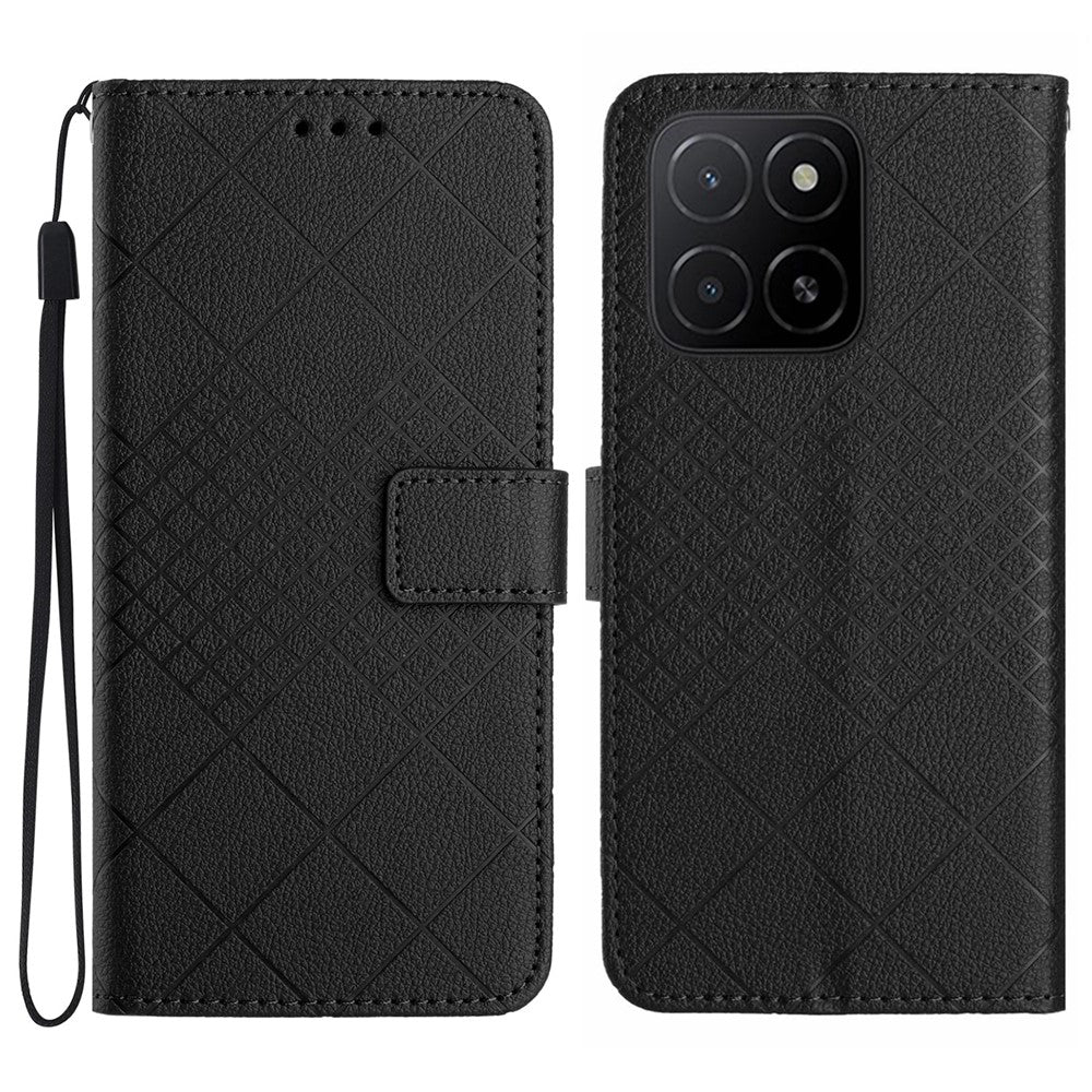 For Honor X8c 4G Wallet Phone Case Imprint PU Leather Flip Folio Cover