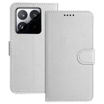 For Xiaomi 15 Pro Leather Case Wallet Stand Solid Color Anti Drop Phone Cover