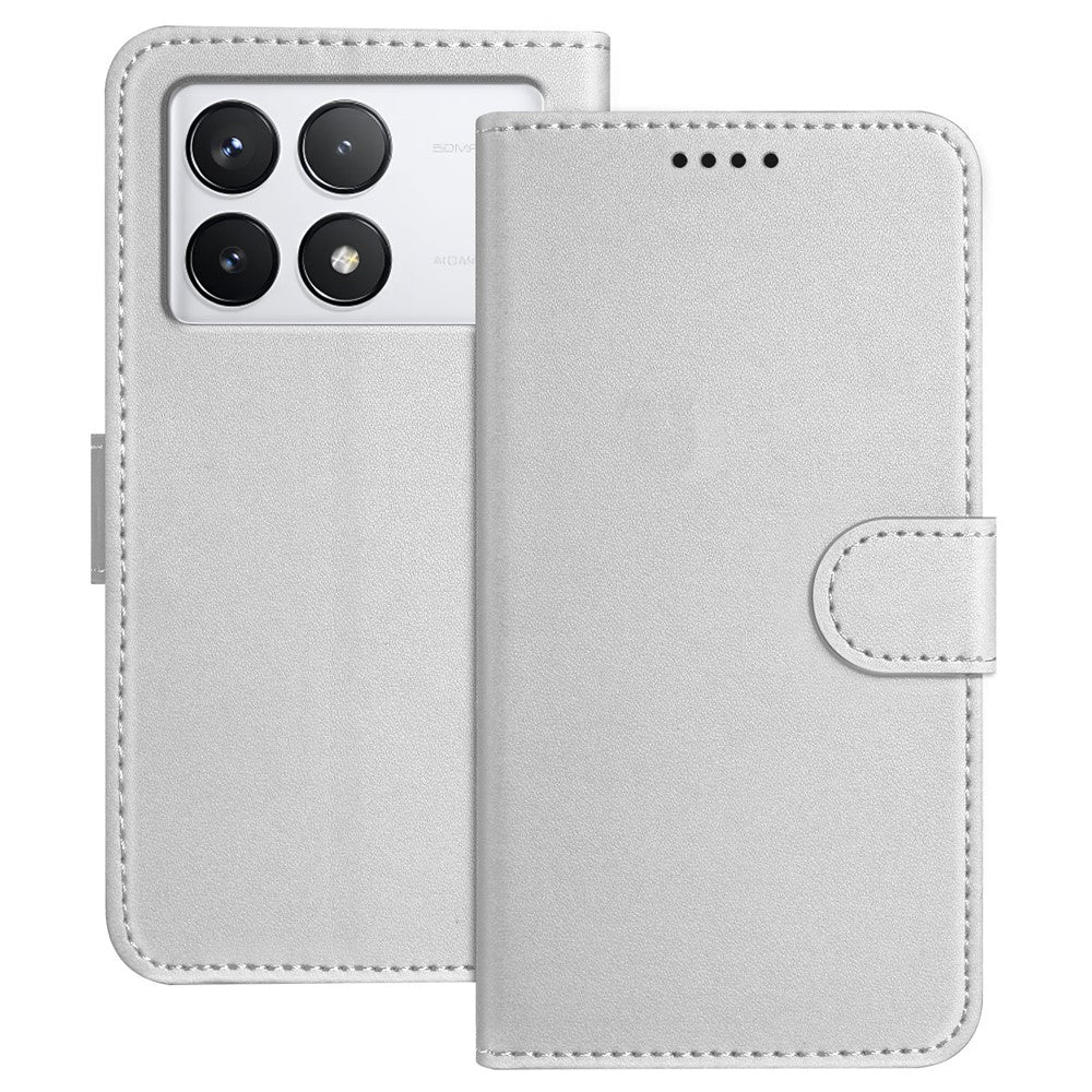 For Xiaomi 14T Leather Case Wallet Stand Solid Color Anti Drop Phone Cover