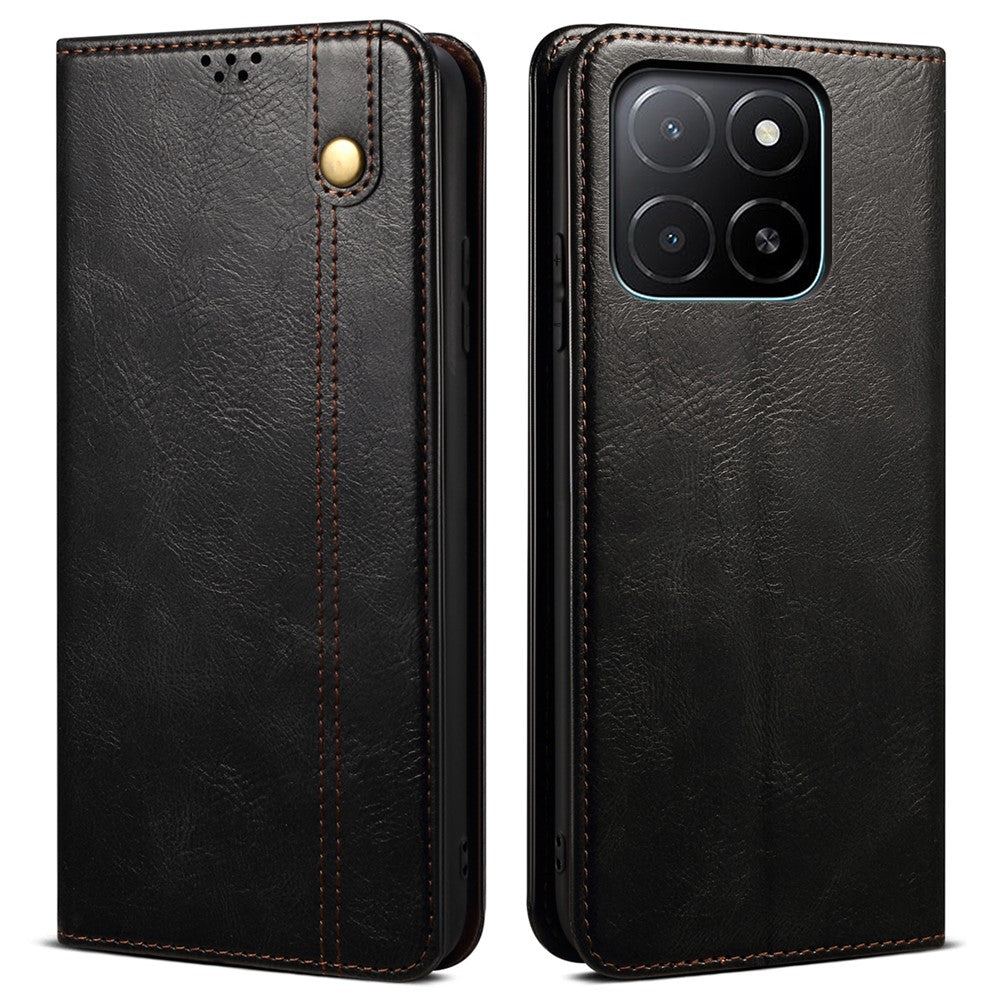 For Honor X8c 4G Etui Crazy Horse Tekstur Vokset Læder Pung Stativ Telefoncover