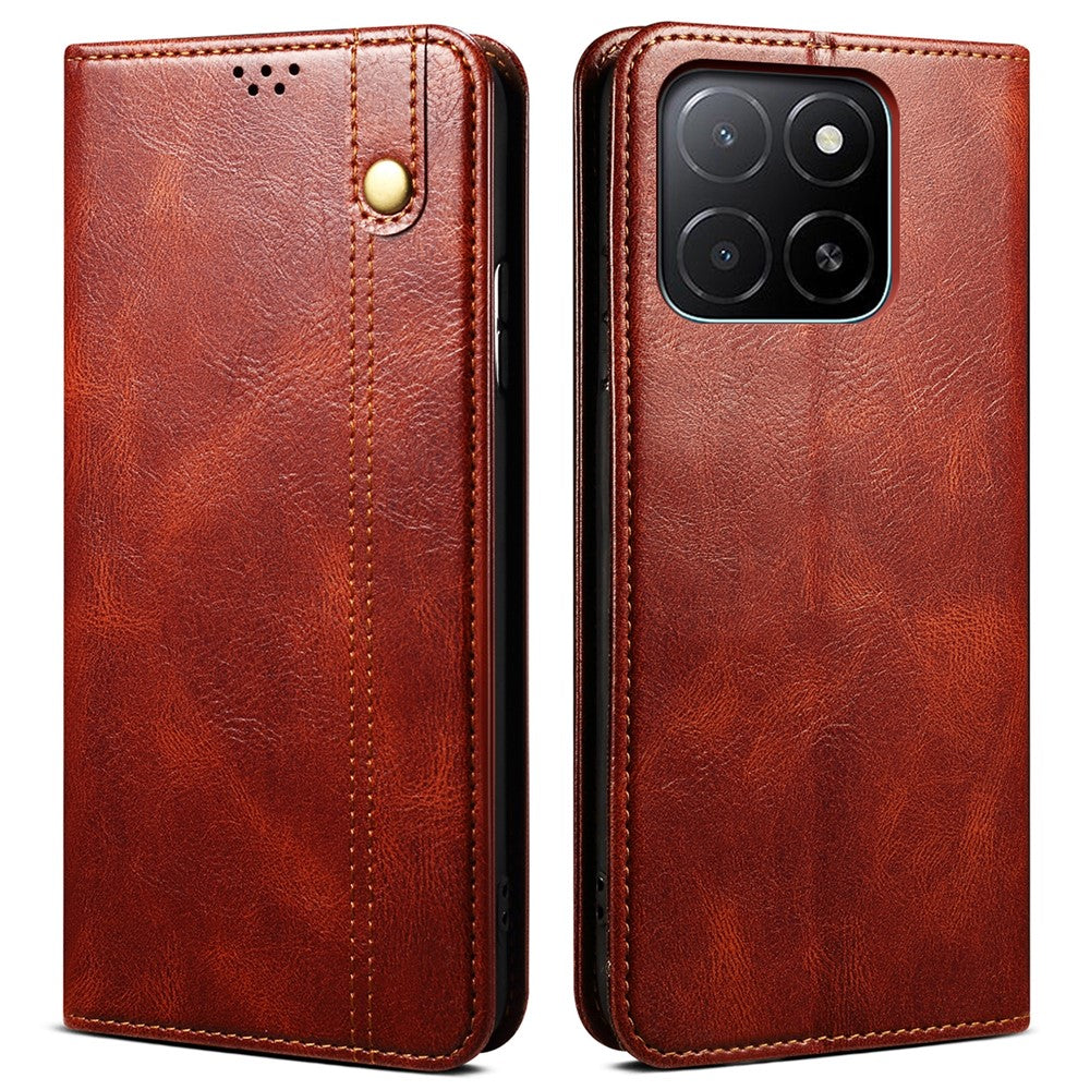 For Honor X8c 4G Etui Crazy Horse Tekstur Vokset Læder Pung Stativ Telefoncover