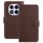 For Xiaomi Redmi Note 14 Pro 4G Leather Case Wallet Stand Solid Color Anti Drop Phone Cover