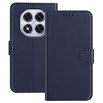 For Xiaomi Redmi Note 14 Pro 4G Leather Case Wallet Stand Solid Color Anti Drop Phone Cover