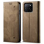 Til Honor X8c 4G Etui, Jeans Stoftekstur Anti-Ridse Læder Stand Telefoncover