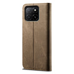 Til Honor X8c 4G Etui, Jeans Stoftekstur Anti-Ridse Læder Stand Telefoncover