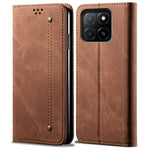 Til Honor X8c 4G Etui, Jeans Stoftekstur Anti-Ridse Læder Stand Telefoncover