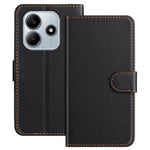 For Xiaomi Redmi Note 14 4G (163.25mm) Leather Case Wallet Stand Solid Color Anti Drop Phone Cover