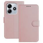 For Xiaomi Redmi Note 14 4G (163.25mm) Leather Case Wallet Stand Solid Color Anti Drop Phone Cover