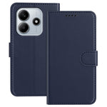 For Xiaomi Redmi Note 14 4G (163.25mm) Leather Case Wallet Stand Solid Color Anti Drop Phone Cover