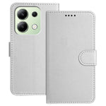For Xiaomi Redmi Note 13 4G Leather Case Wallet Stand Solid Color Anti Drop Phone Cover