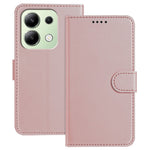 For Xiaomi Redmi Note 13 4G Leather Case Wallet Stand Solid Color Anti Drop Phone Cover