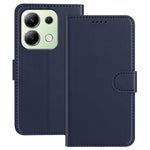 For Xiaomi Redmi Note 13 4G Leather Case Wallet Stand Solid Color Anti Drop Phone Cover