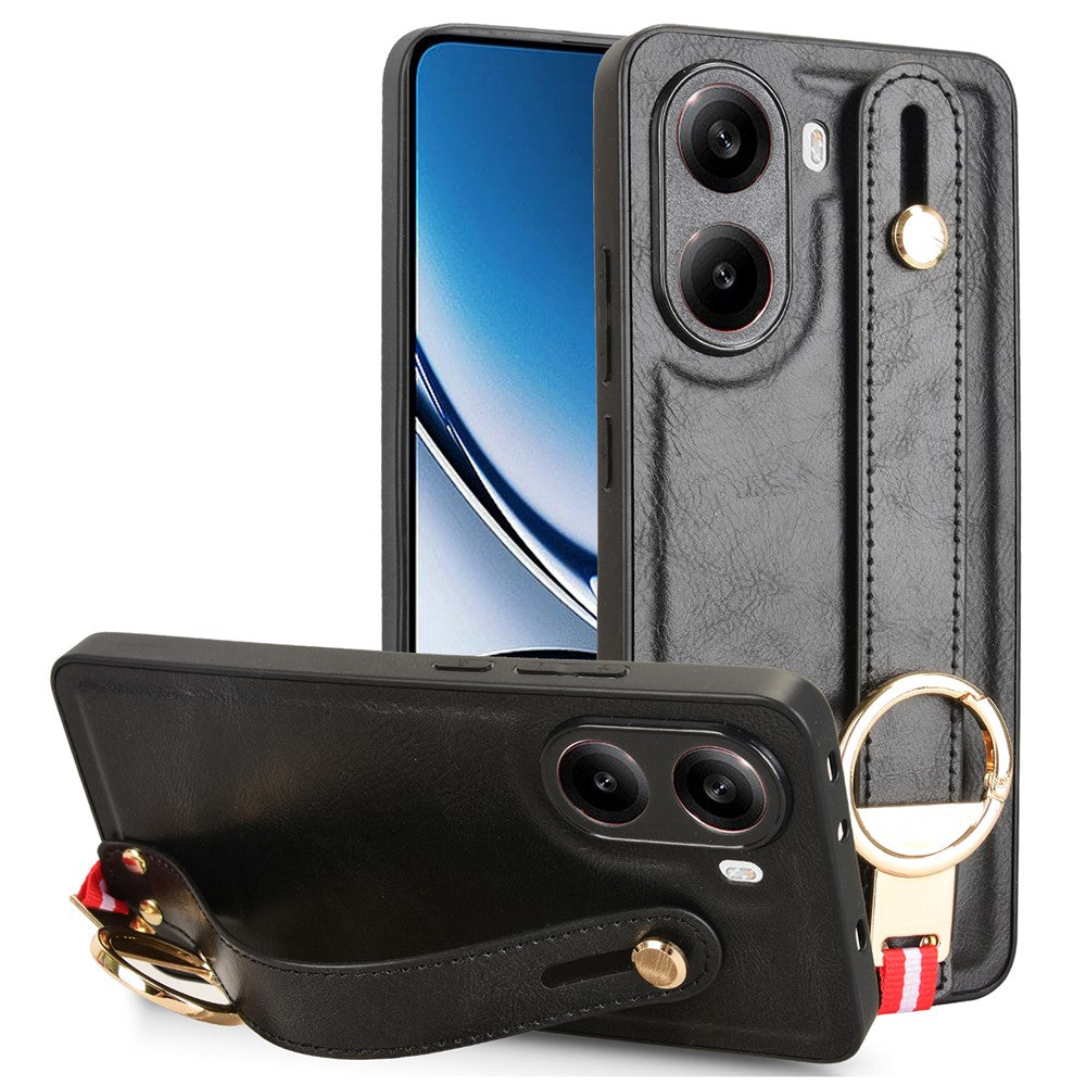 For Xiaomi Poco X7 Pro 5G Case Wristband Kickstand Leather+PC+TPU Phone Cover with Bottle Opener