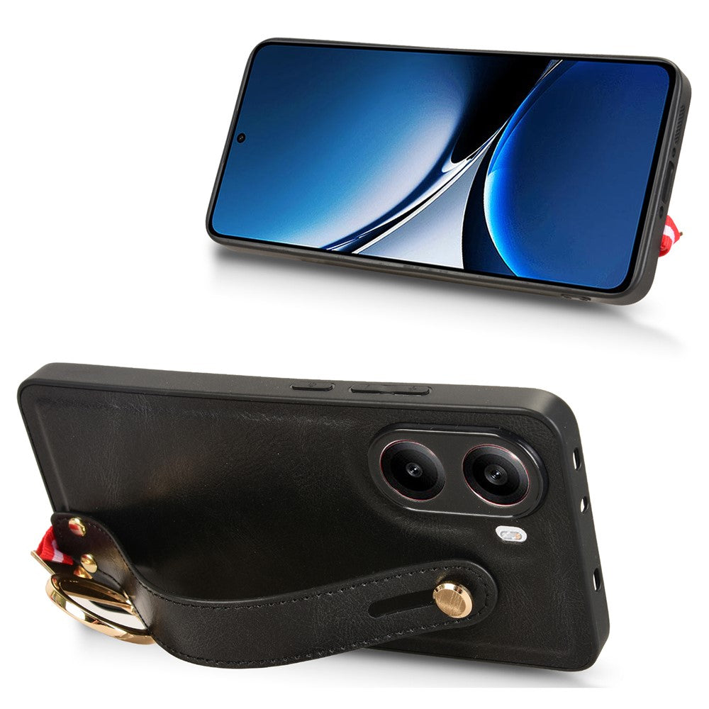 For Xiaomi Poco X7 Pro 5G Case Wristband Kickstand Leather+PC+TPU Phone Cover with Bottle Opener