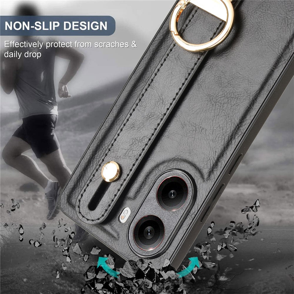 For Xiaomi Poco X7 Pro 5G Case Wristband Kickstand Leather+PC+TPU Phone Cover with Bottle Opener
