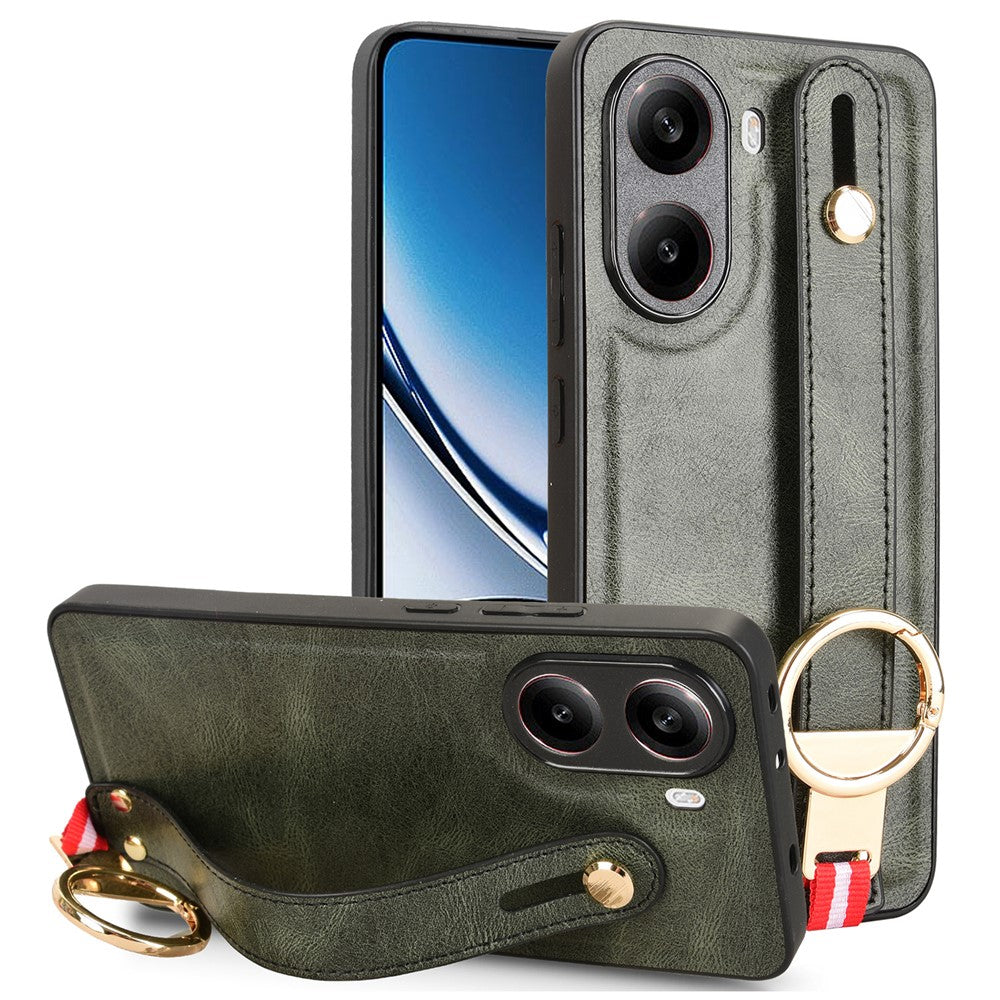 For Xiaomi Poco X7 Pro 5G Case Wristband Kickstand Leather+PC+TPU Phone Cover with Bottle Opener