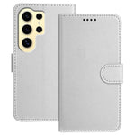 For Samsung Galaxy S24 Ultra Leather Case Wallet Stand Solid Color Anti Drop Phone Cover
