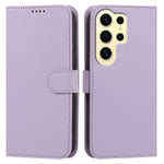 For Samsung Galaxy S24 Ultra Leather Case Wallet Stand Solid Color Anti Drop Phone Cover