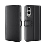 Skal i äkta splitterläder med plånboksfodral till Samsung Galaxy S25 Edge