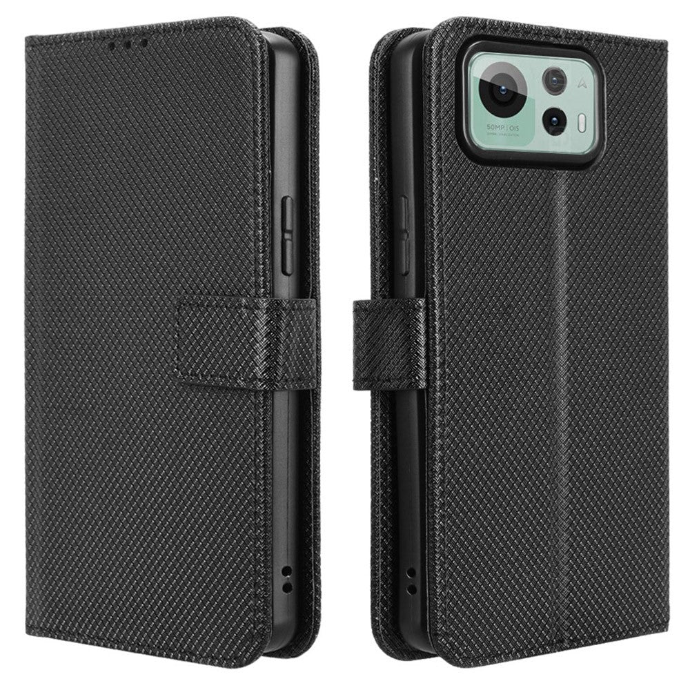 For Asus Zenfone 12 Ultra 5G Case PU Leather Diamond Texture Wallet Phone Cover
