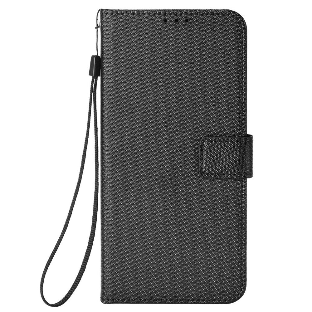 For Asus Zenfone 12 Ultra 5G Case PU Leather Diamond Texture Wallet Phone Cover