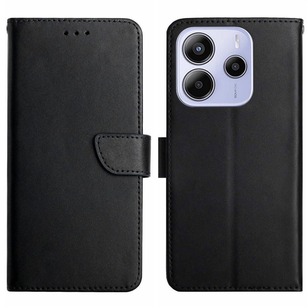 For Xiaomi Redmi Note 14 4G (164.84mm) Case Genuine Cow Leather Phone Cover Nappa Texture