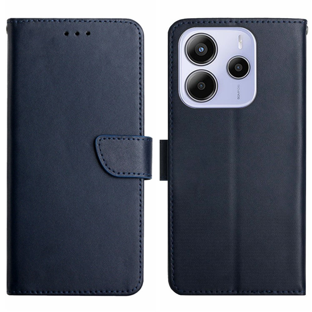 For Xiaomi Redmi Note 14 4G (164.84mm) Case Genuine Cow Leather Phone Cover Nappa Texture