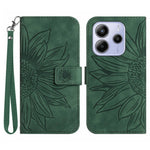 For Xiaomi Redmi Note 14 4G (164.84mm) Case Sunflower Imprint Leather Wallet Phone Cover with Wrist Strap