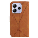 For Xiaomi Redmi Note 14 4G (164.84mm) Case Skin Touch Lines Imprinted PU Leather Flip Phone Cover