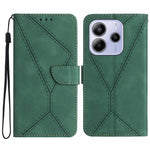 Xiaomi Redmi Note 14 4G (164.84mm) cover med Skin Touch Lines, præget PU-læder-flipcover