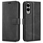 Til Samsung Galaxy S25 Edge Stand Cover Ridsefri Kalvetekstur Læder Telefoncover