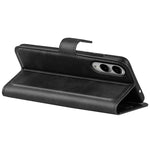 Til Samsung Galaxy S25 Edge Stand Cover Ridsefri Kalvetekstur Læder Telefoncover
