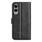 Til Samsung Galaxy S25 Edge Stand Cover Ridsefri Kalvetekstur Læder Telefoncover