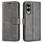 Til Samsung Galaxy S25 Edge Stand Cover Ridsefri Kalvetekstur Læder Telefoncover