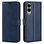 Til Samsung Galaxy S25 Edge Stand Cover Ridsefri Kalvetekstur Læder Telefoncover