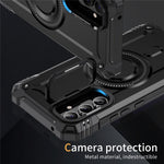 Til Samsung Galaxy A56 5G Magnetisk cover Linse Kickstand PC + TPU Stødsikkert telefoncover