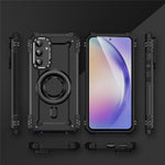 Til Samsung Galaxy A56 5G Magnetisk cover Linse Kickstand PC + TPU Stødsikkert telefoncover